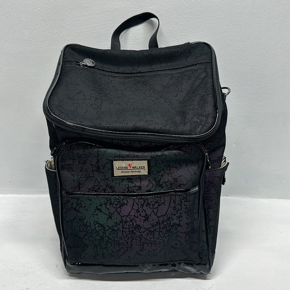 Legend Walker World Melody Shoulder Bag Travel Gym Floral Reflective Glow Black - Picture 1 of 10